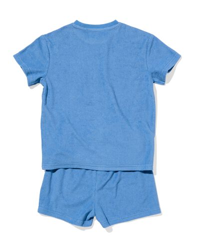 kindershortama badstof croissant blauw blauw - 23002060BLUE - HEMA