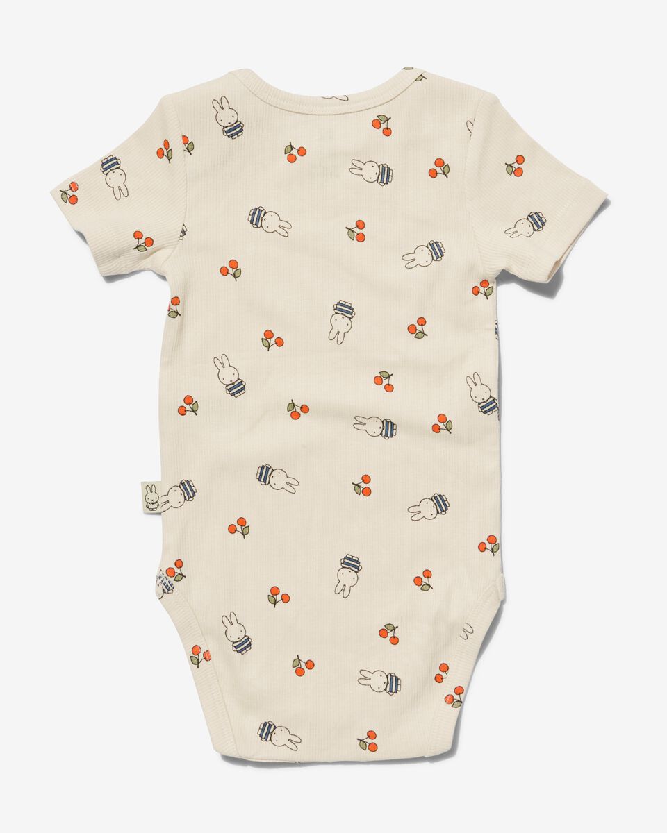 größenflexibler Baby-Body, Miffy, Bambus/Elasthan eierschalenfarben - 1000031014 - HEMA