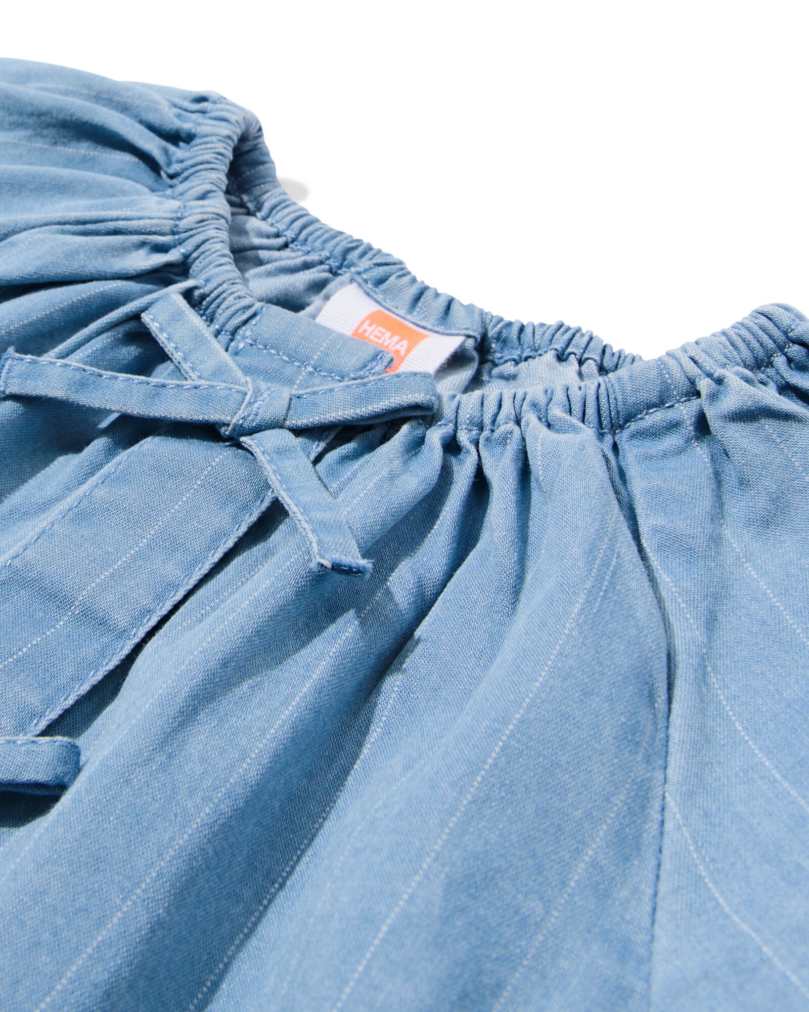 chemisier avec n&oelig;uds b&eacute;b&eacute; denim - 33027870DENIM - HEMA