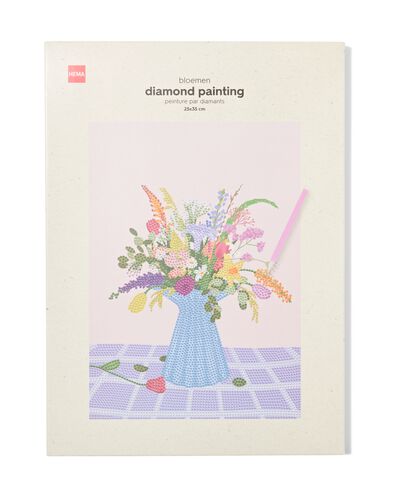 peinture diamant 30x40 cm fleurs - 60702803 - HEMA