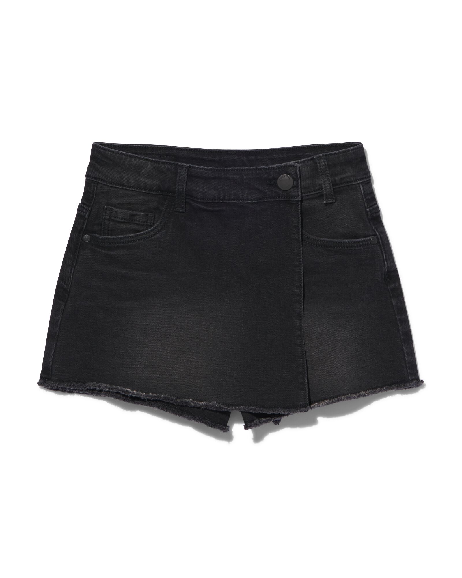 jupe-culotte en jean enfant noir noir - 1000031956 - HEMA