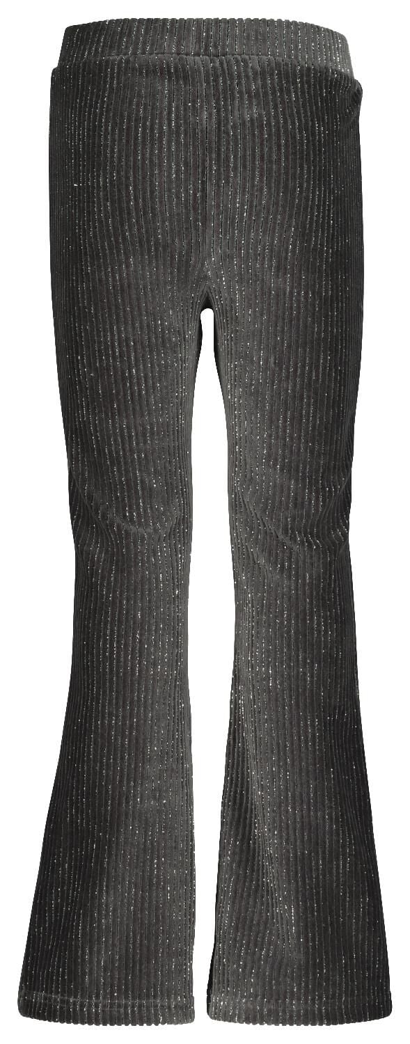 kinderbroek flared glitter antraciet - HEMA