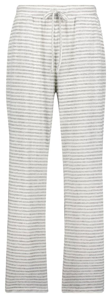 pantalon de pyjama femme viscose rayure gris chiné L - 23421903 - HEMA