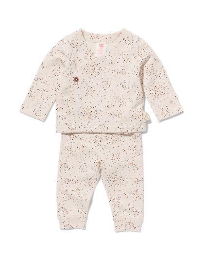newborn kledingset broek en overslaghemd sweat met bamboe - 1000029840 - HEMA