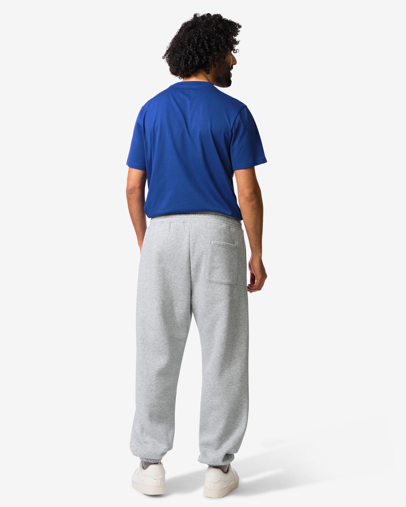 pantalon homme Carlson tissi sweat regular fit gris chin&eacute; gris chin&eacute; - 2101240GREYMELANGE - HEMA