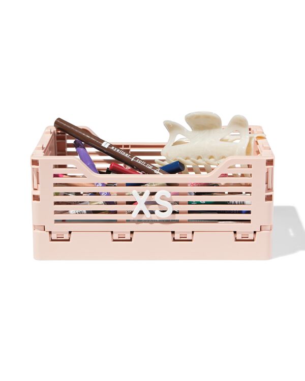 caisse pliable recycl&eacute;e XS rose rose p&acirc;le XS  13 x 18 x 8 - 39821197 - HEMA
