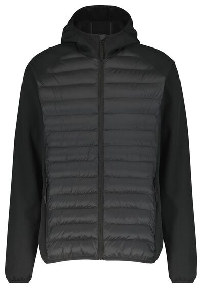 veste pour homme matelassée avec capuche noir - 1000020764 - HEMA