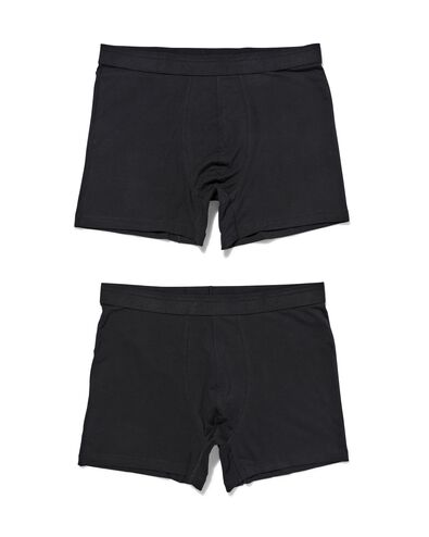 2 boxers homme mod&egrave;le long coton real lasting noir - 1000009933 - HEMA