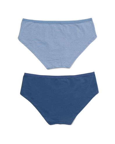 dames hipsters stretch katoen - 2 stuks blauw blauw - 1000030318 - HEMA