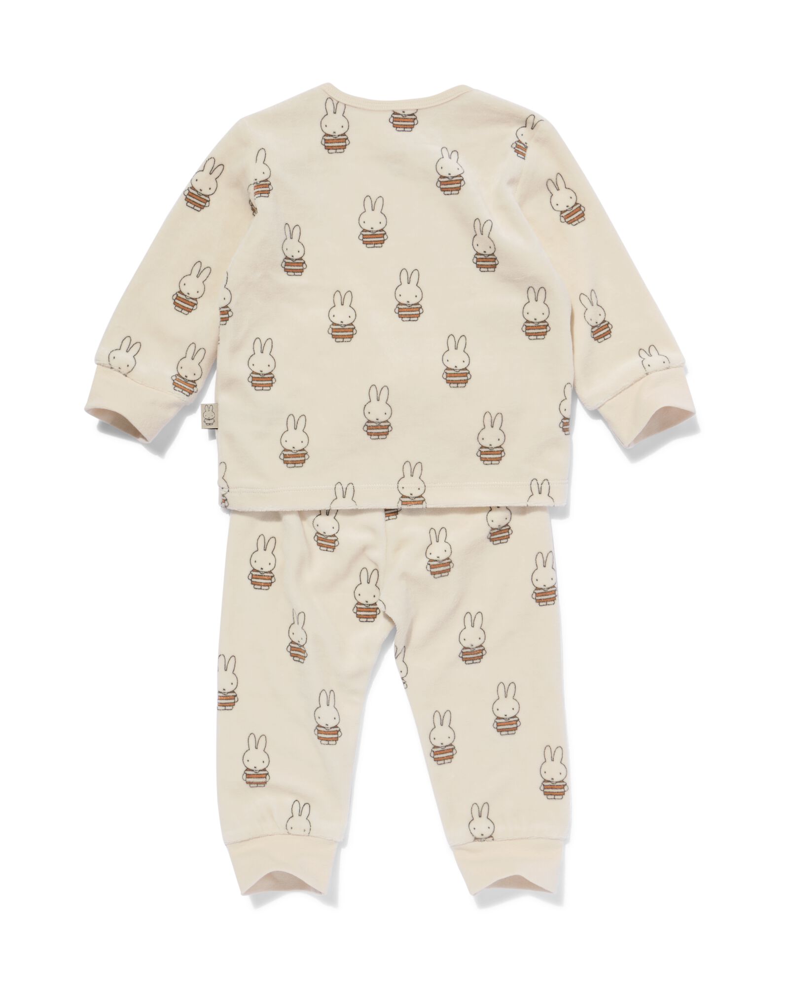nijntje pyjama velours gebroken wit gebroken wit - 1000032398 - HEMA