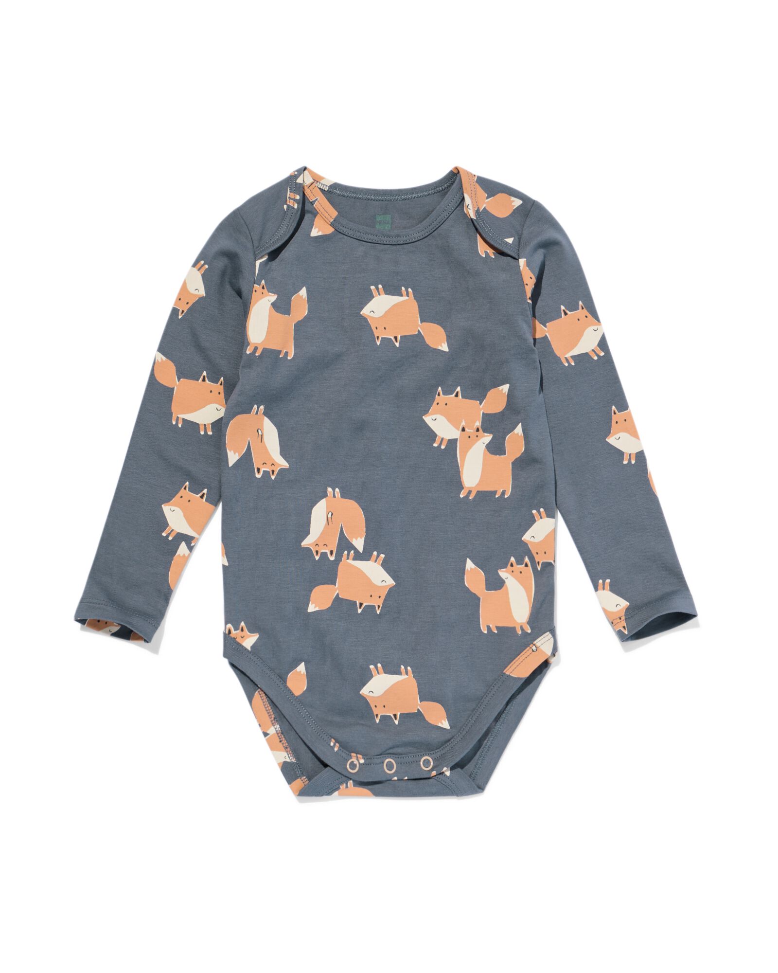 body coton bio extensible avec renards anthracite anthracite - 33311630ANTHRACITE - HEMA