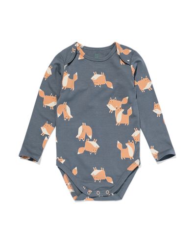 body coton bio extensible avec renards anthracite anthracite - 33311630ANTHRACITE - HEMA