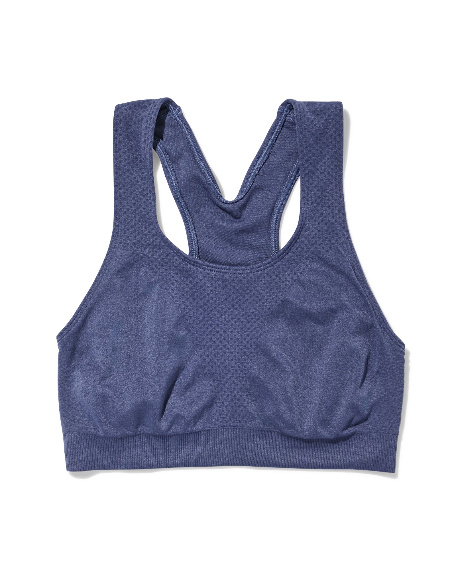 haut de sport non pr&eacute;form&eacute; medium support sans armature ni couture bleu fonc&eacute; bleu fonc&eacute; - 21700130DARKBLUE - HEMA