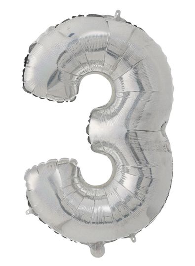 folieballon XL iriserend cijfer 3 - 1000016308 - HEMA