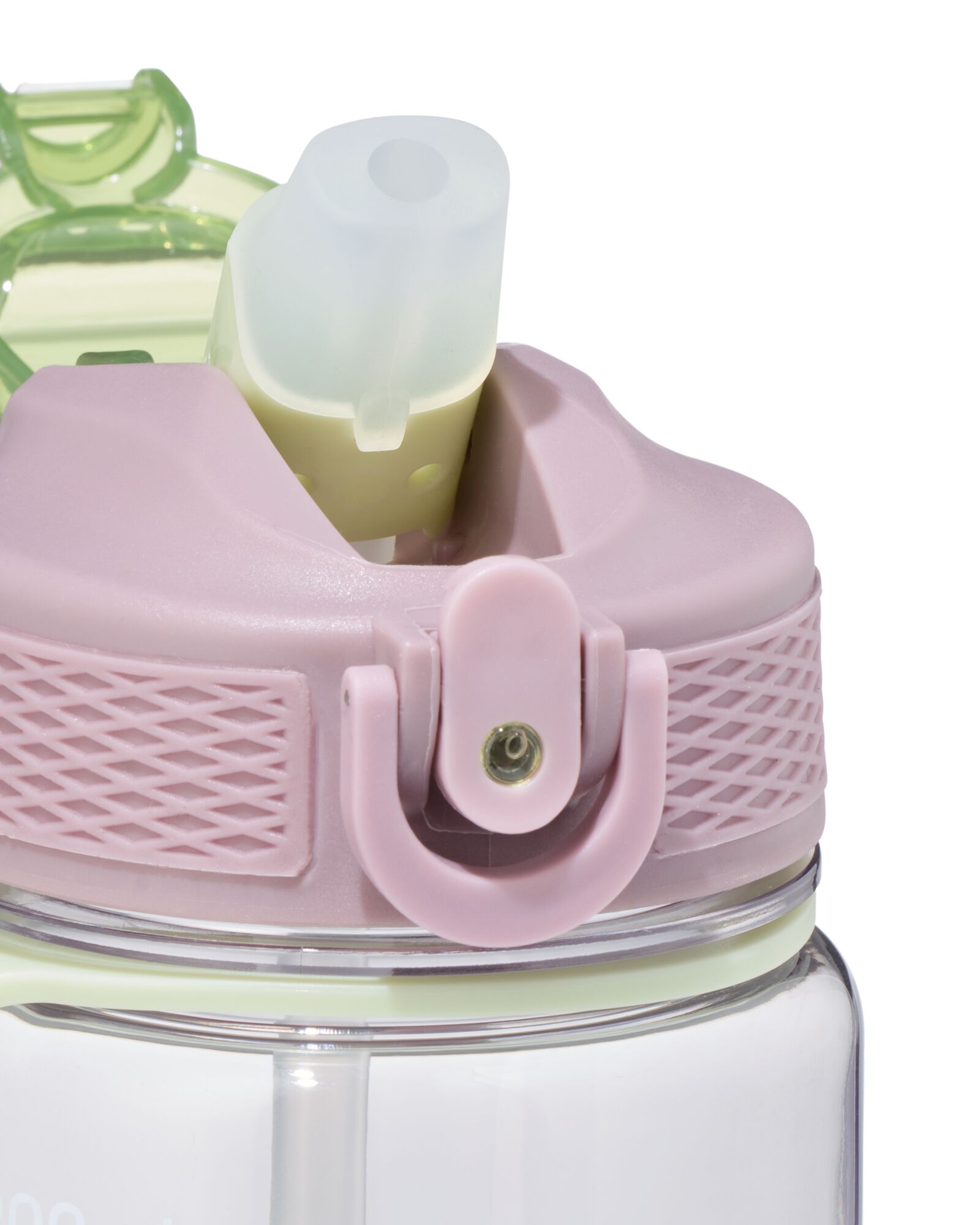 bidon de sport avec paille 1L rose-vert - 80650281 - HEMA