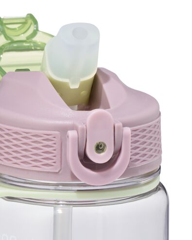 bidon de sport avec paille 1L rose-vert - 80650281 - HEMA