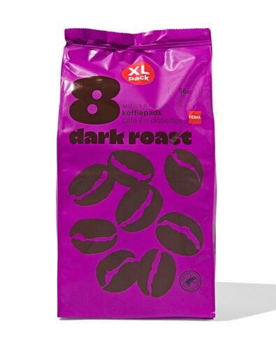 dosettes de caf&eacute; dark roast - lot de 56 - 17150067 - HEMA