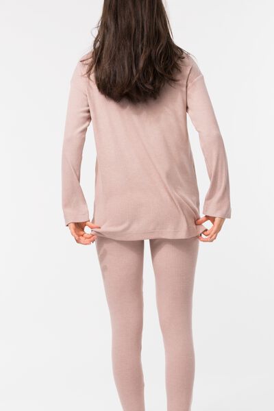 Damen-Loungeshirt, gerippt naturfarben naturfarben - 1000029553 - HEMA