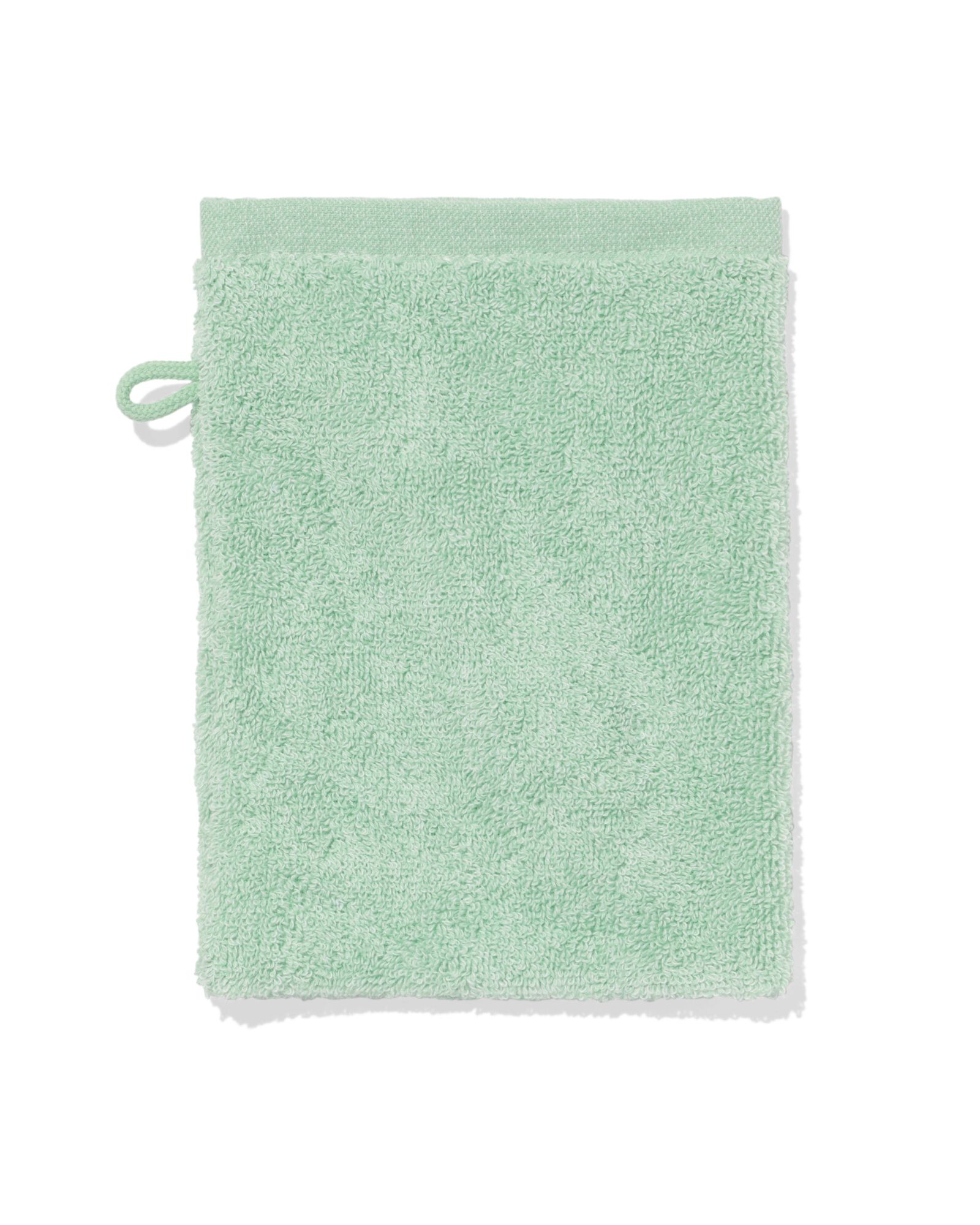 gant de toilette 16 x 21 cm de qualit&eacute; &eacute;paisse vert mouchet&eacute; - 5200260 - HEMA