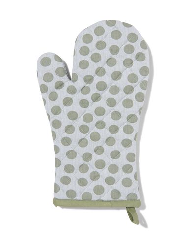 Topfhandschuh, 32 x 20 cm, gr&uuml;ne Punkte - 5400143 - HEMA