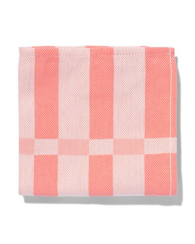 torchon 65x65 coton corail - 5450041 - HEMA