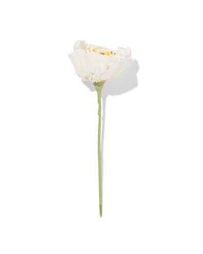 Kunstblume Klatschmohn 23 cm Papier Wei&szlig; - 41300121 - HEMA