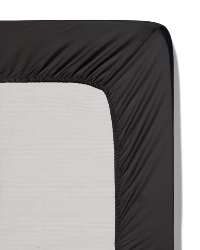 drap-housse satin 90x220 gris fonc&eacute; - 5180130 - HEMA