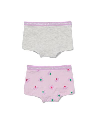 2 boxers enfant en coton/stretch lilas - 19341430LILAC - HEMA