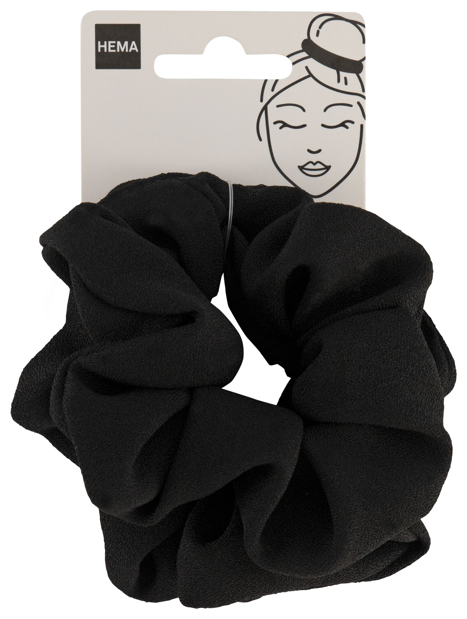 scrunchies stof zwart - 2 stuks - 11870219 - HEMA