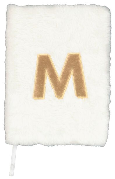 notitieboek A5 fluffy letter M - 61120140 - HEMA
