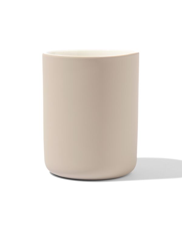 tandenborstelhouder mat keramiek zand &Oslash;8x10 - 80330115 - HEMA