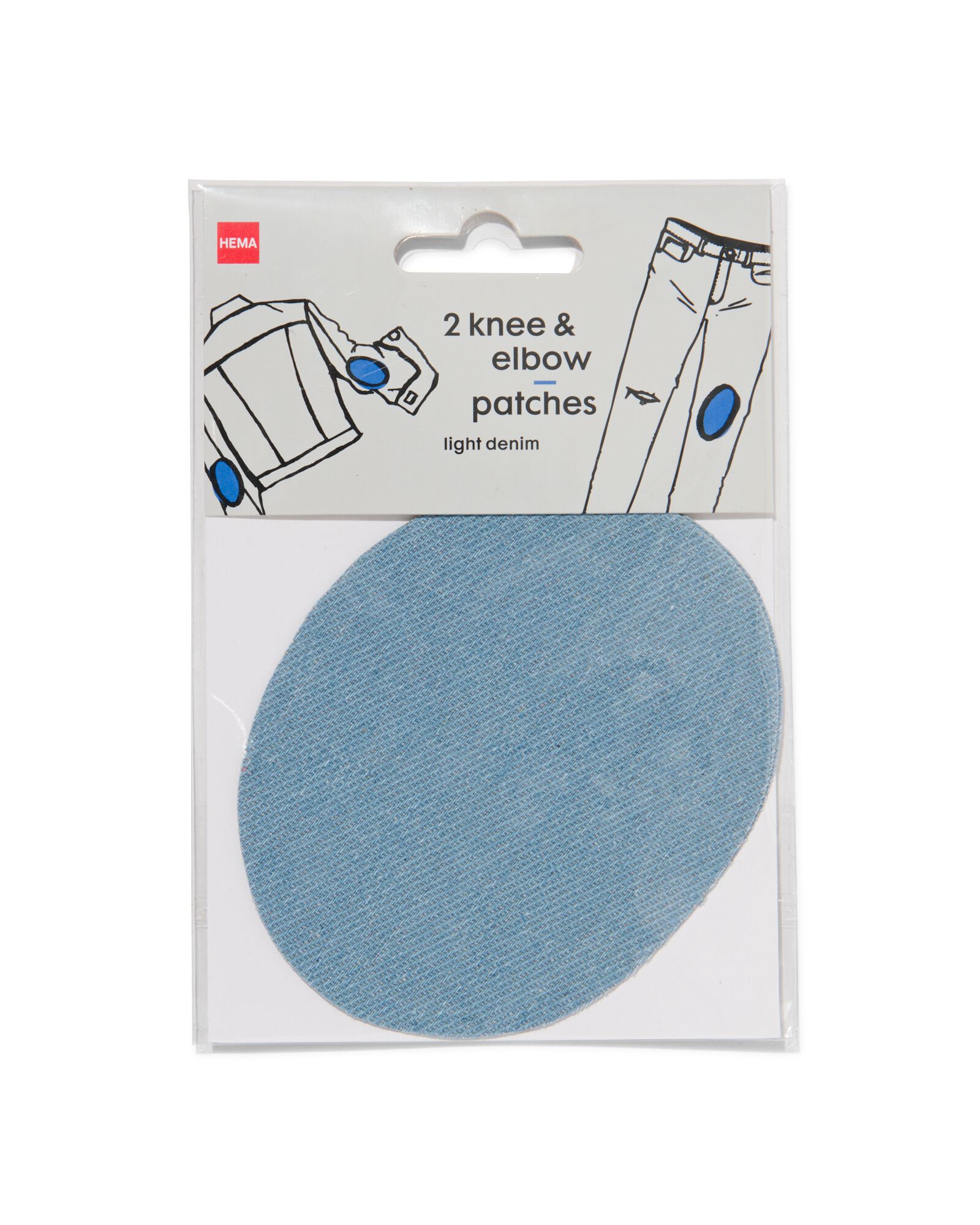 2er-Pack Flicken, 11 x 9 cm, hell - 1491020 - HEMA