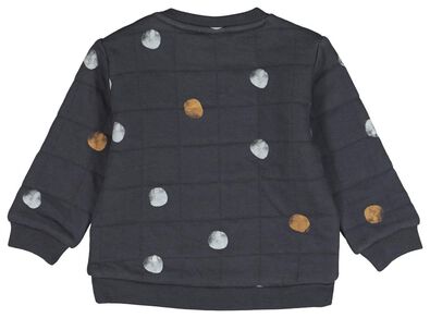 baby sweater gevoerd stip donkergrijs - 1000021387 - HEMA