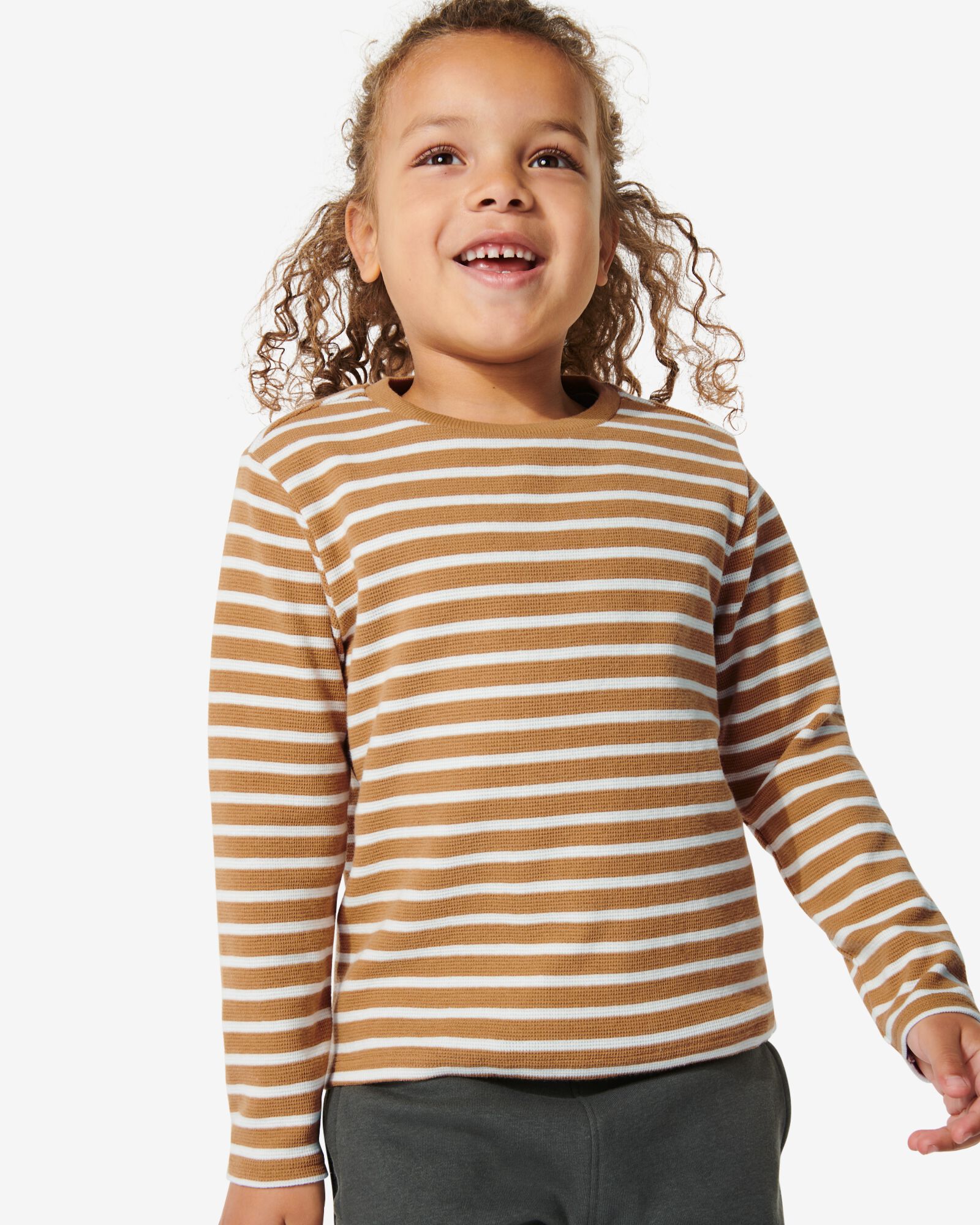 Kinder-Pullover, Struktur, Streifen braun braun - 1000029801 - HEMA