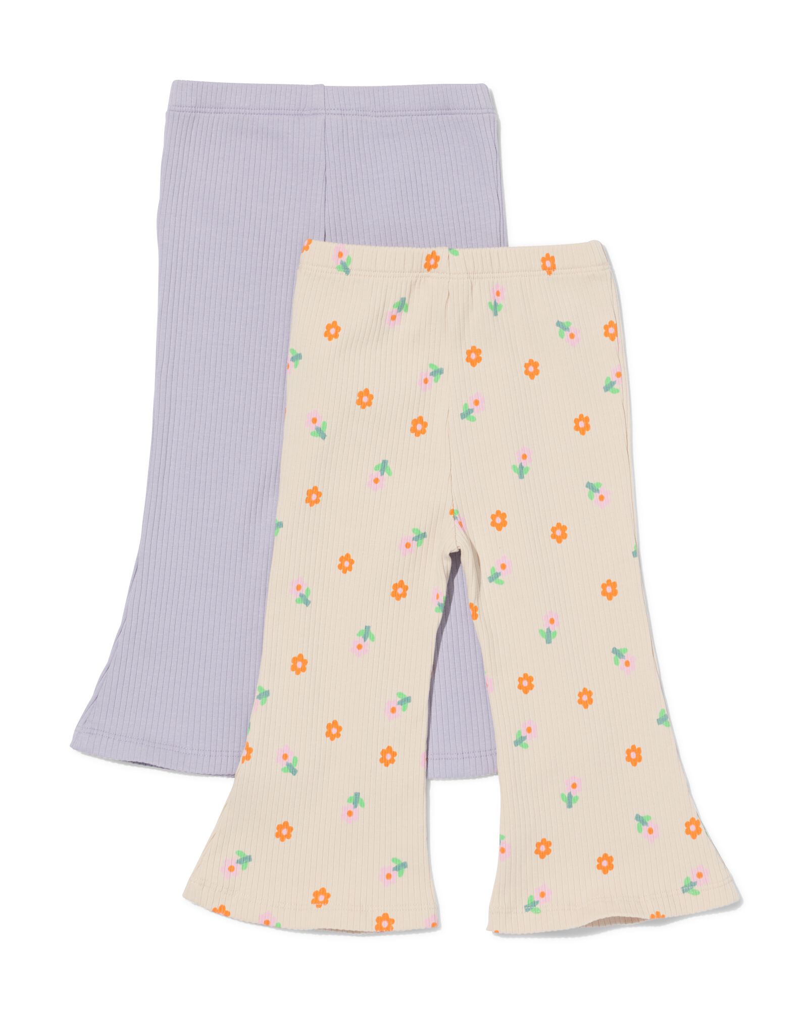 legging b&eacute;b&eacute; &eacute;vas&eacute; fleurs - lot de 2 &eacute;cru - 33078260ECRU - HEMA
