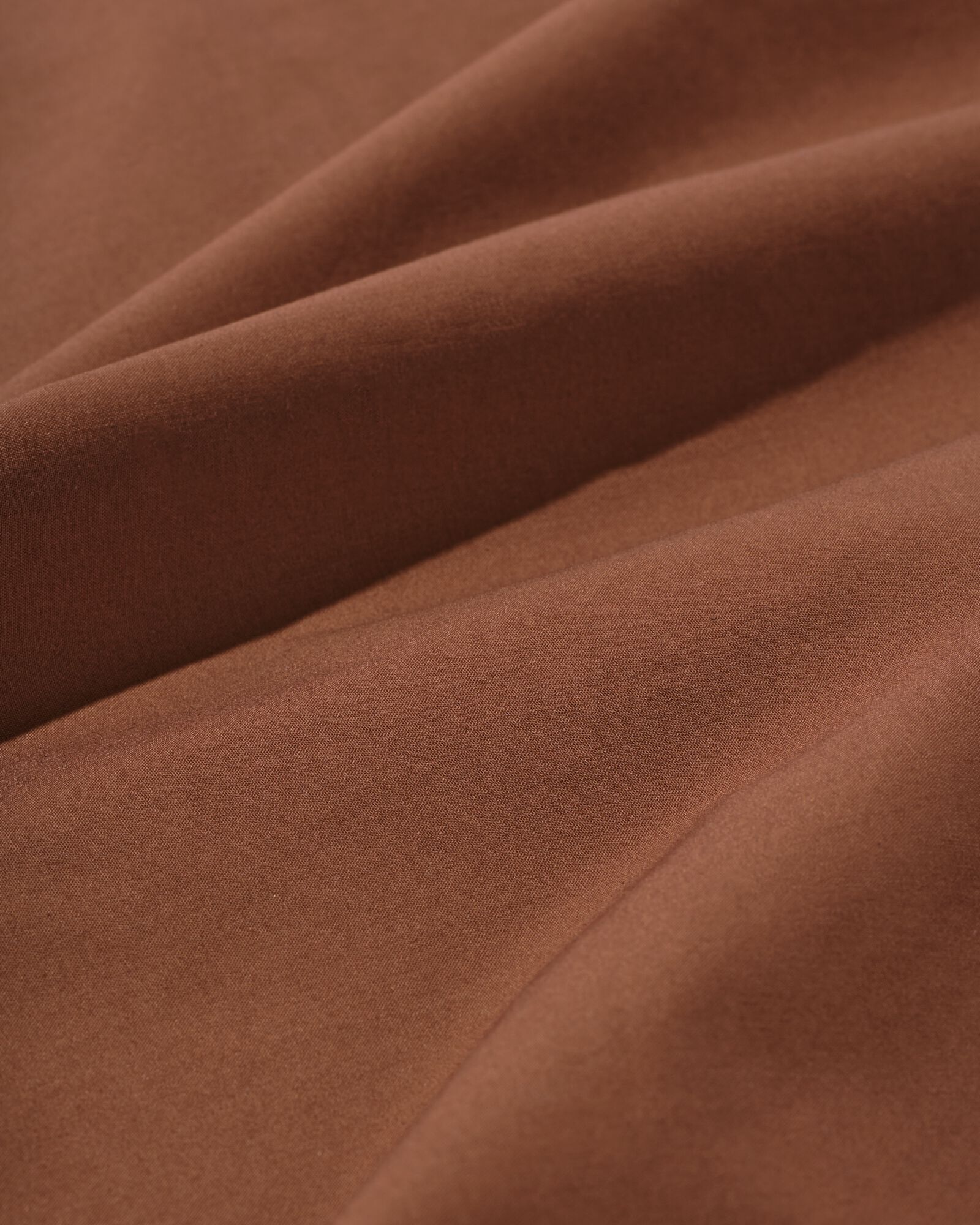 housse de couette 140 x 200/220 cm, percale de coton h&ocirc;tel marron - 5700276 - HEMA