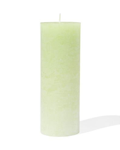 bougies rustiques vert menthe 7 x 19 - 13504013 - HEMA