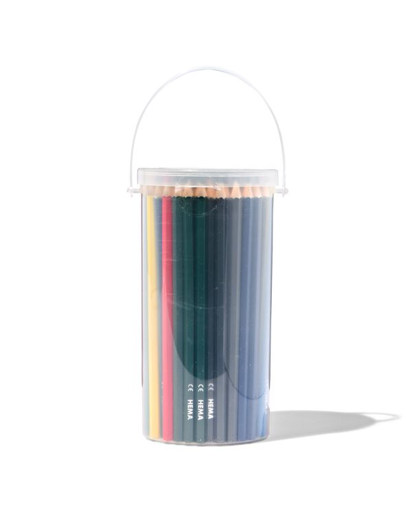 100 crayons de couleur dans un seau - 15990112 - HEMA