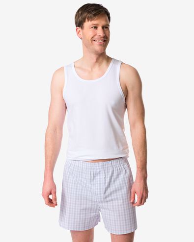 losse herenboxer ruiten gebroken wit gebroken wit - 19190150OFFWHITE - HEMA