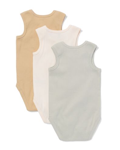 baby meegroei body's rib - 3 stuks blauw blauw - 33306860BLUE - HEMA