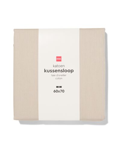 Taies d'oreiller 60x70cm satin sable - 5180043 - HEMA