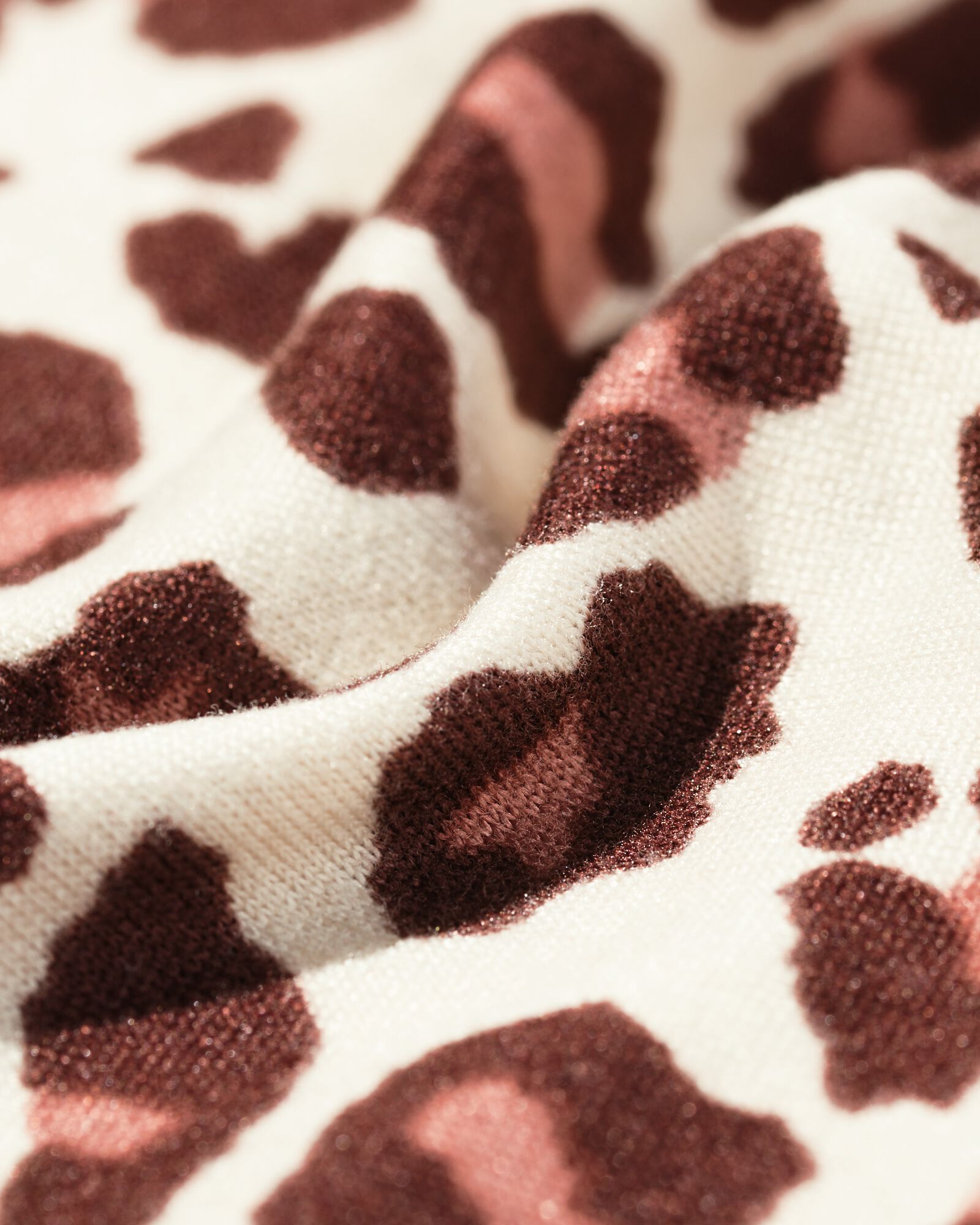 pyjama femme microfibre l&eacute;opard marron clair - 23400970LIGHTBROWN - HEMA