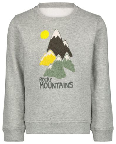 Kinder-Sweatshirt, Rocky Mountains graumeliert graumeliert - 1000021062 - HEMA