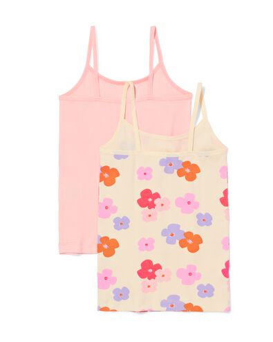 Kinderhemden, gerippt, gebl&uuml;mt &ndash; 2 St&uuml;ck hellrosa - 19300840LIGHTPINK - HEMA