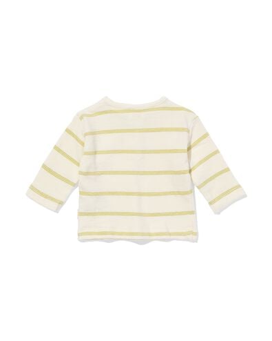 newborn T-shirt strepen ecru ecru - 33446620ECRU - HEMA