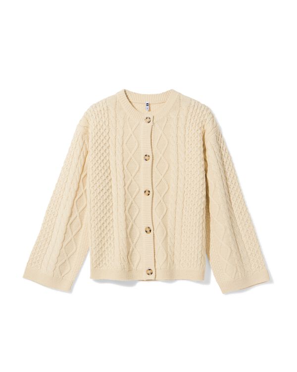 gilet femme Henna blanc cassé - 36204660OFFWHITE - HEMA