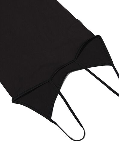 Nahtloses Damenhemd aus Mikrofaser mit Spaghettitr&auml;gern schwarz schwarz - 1000002266 - HEMA