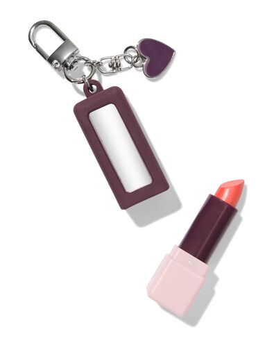 porte-cl&eacute;s porte-rouge &agrave; l&egrave;vres silicone avec breloque en forme de c&oelig;ur - 11230175 - HEMA