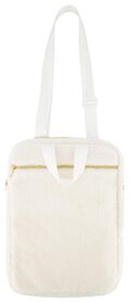 sac à bandoulière pour ordinateur portable teddy blanc - 39600175 - HEMA