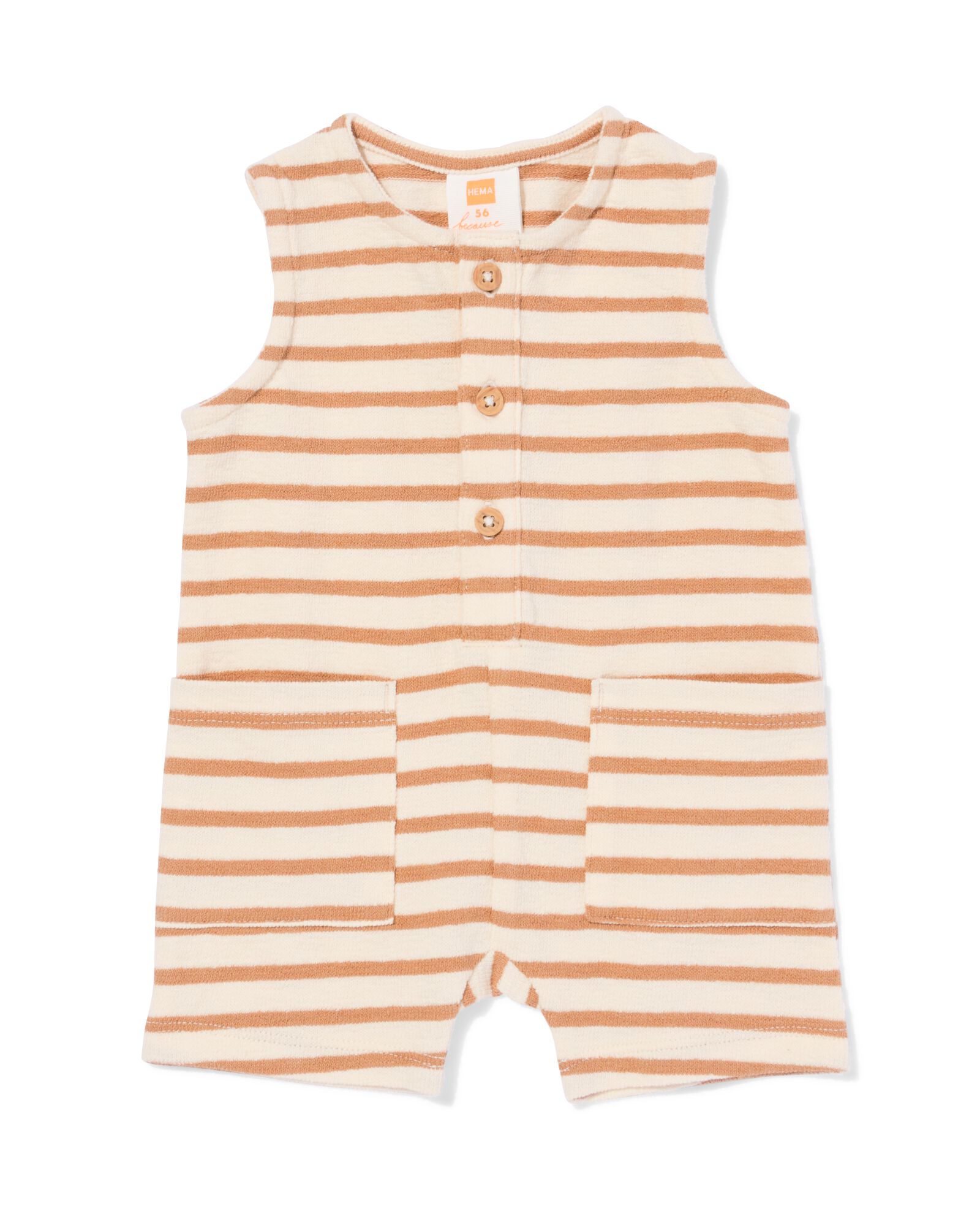 combinaison &eacute;volutive nouveau-n&eacute; jersey rayures marron marron - 33454820BROWN - HEMA